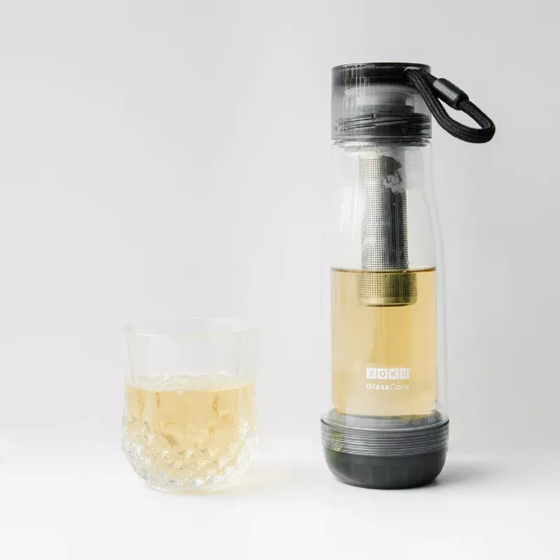 Zoku Glass Core Bottle & Tea Infuser