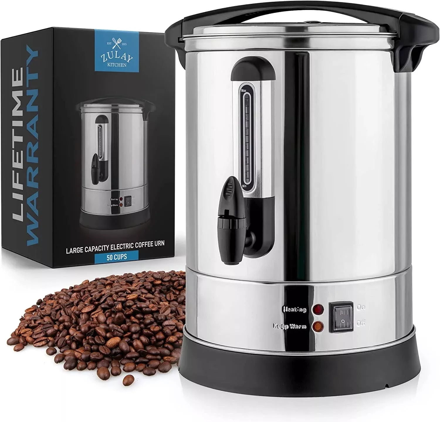 Zulay Kitchen 50 Cup Commercial Coffee Urn